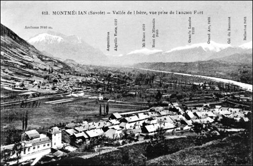Montmélian (Savoie) - Vallée de l' Isère, vue prise de l' ancien Fort